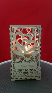 I Love You - Linked Hearts Candle HOlder
