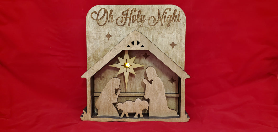 Nativity Scene - with LED light.
