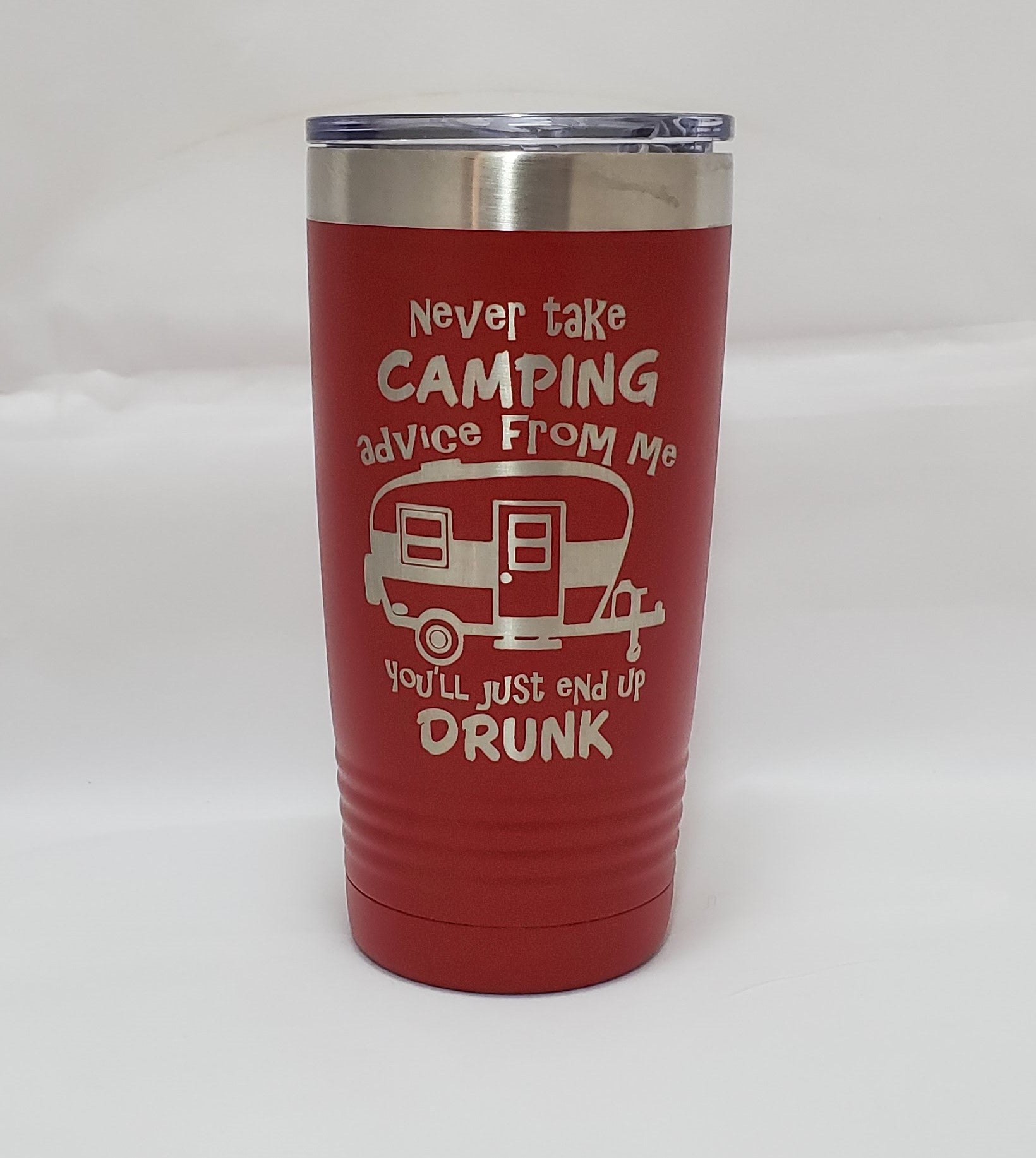 Camping Themed Insulated Tumbler, Engraved 20oz / 22oz/ 30oz