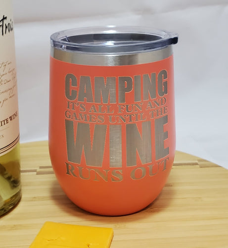 CAMPING - Stemless  Wine Tumbler