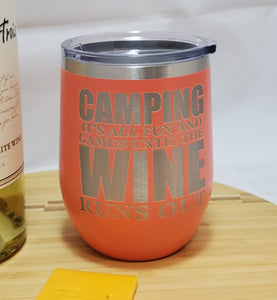 CAMPING - Stemless  Wine Tumbler