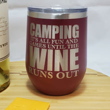 Load image into Gallery viewer, CAMPING - Stemless  Wine Tumbler