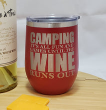 Load image into Gallery viewer, CAMPING - Stemless  Wine Tumbler