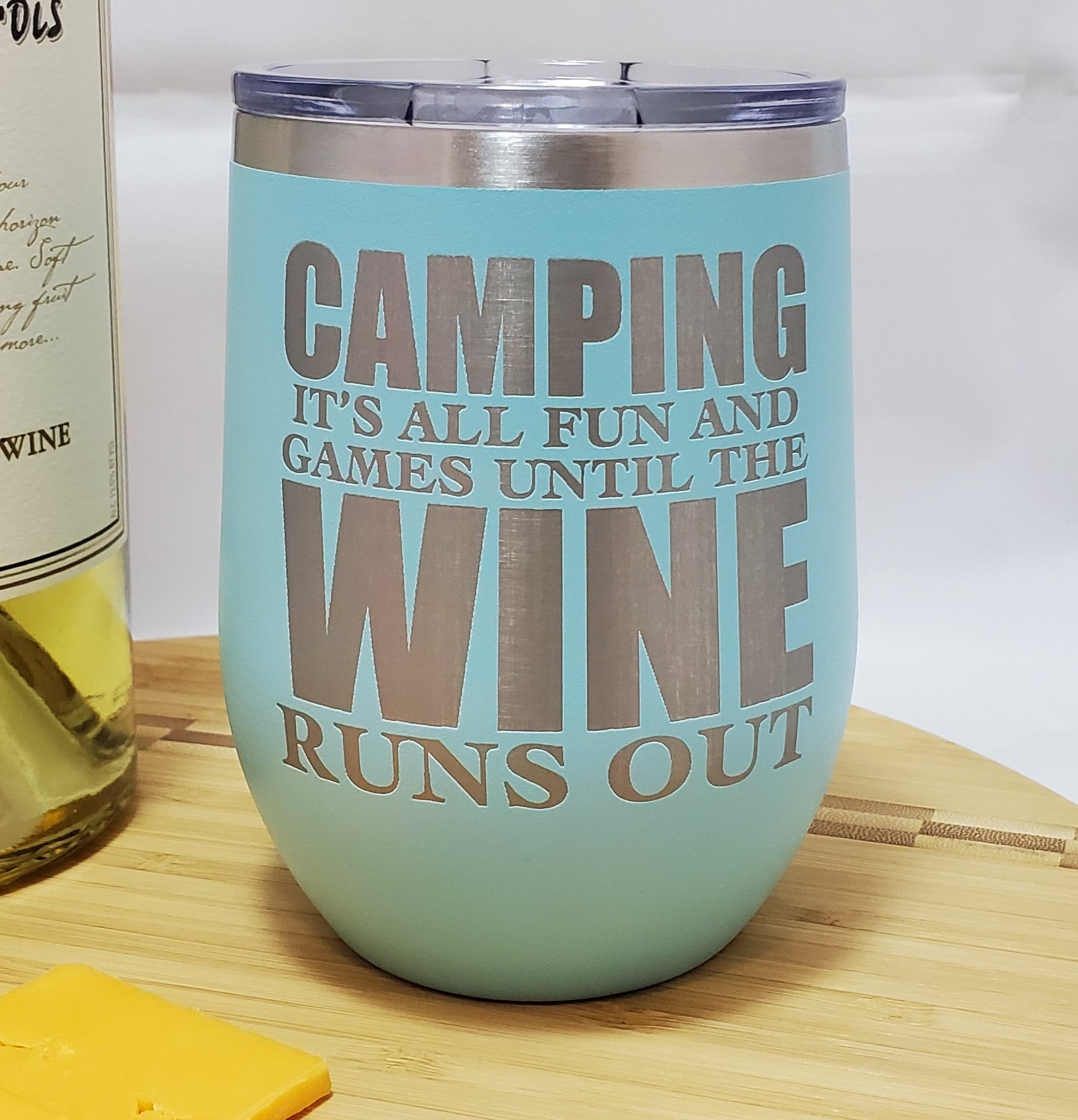 Camping Advice - Stemless Wine Tumbler – Elk County Laser