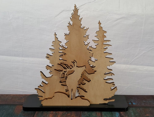 Majestic Elk Scenery Display